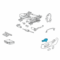 OEM 2019 Chevrolet Corvette Switch Asm-Front Seat Adjuster Diagram - 23247099