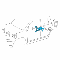 OEM 2020 Lexus LX570 Sensor Sub-Assy, Height Control, Rear RH Diagram - 89407-60031