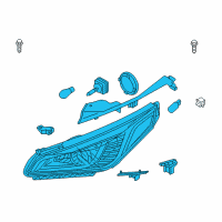 OEM 2015 Hyundai Sonata Headlamp Assembly, Left Diagram - 92101-C2100