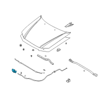 OEM 2001 Kia Optima Hood Latch Assembly Diagram - 811303C000