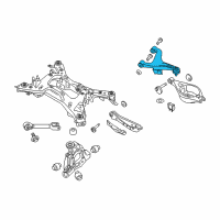 OEM 2013 Infiniti EX37 Rear Left Suspension Arm Assembly Diagram - 55502-1BA0A