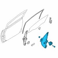 OEM 2013 Kia Rio Regulator Assembly-Front Door Diagram - 824021W010