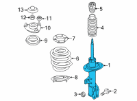 OEM 2022 Kia Seltos Front Strut Assembly Kit, Left Diagram - 54650Q5200