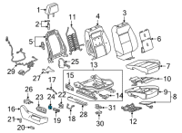 OEM 2020 GMC Sierra 2500 HD Lumbar Switch Diagram - 84468435