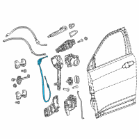 OEM 2019 Jeep Compass Cable-Outside Handle To Latch Diagram - 68242304AA