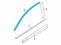 OEM 2022 Hyundai Tucson MOULDING ASSY-FRT DR FRAME, RH Diagram - 82860-N9000