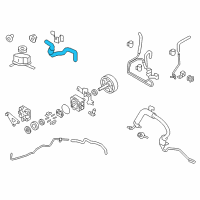 OEM Nissan Murano Hose Assembly Suction, Power Steering Diagram - 49717-1AA1B