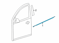 OEM 2021 Nissan Versa Moulding Assy-Front Door Outside, RH Diagram - 80820-5EF0A