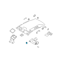 OEM 2013 Infiniti EX37 Holder-Sun Visor Diagram - 96409-3WU0A