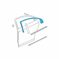 OEM 2009 Saturn Aura Upper Molding Diagram - 20787836