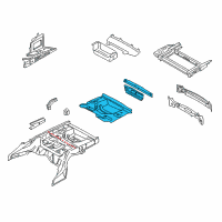 OEM 2013 BMW 535i GT Luggage-Compartment Floor, Rear Diagram - 41-12-7-290-105