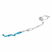 OEM Toyota Camry Converter & Pipe Diagram - 17410-0H030