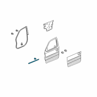 OEM 2014 Honda Ridgeline Seal, L. FR. Door Side Sill Diagram - 72367-SJC-A01