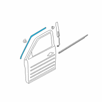 OEM 2016 Ford Flex Window Molding Diagram - 8A8Z-7420550-A