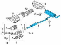OEM 2021 Nissan Rogue MUFFLER Assembly-Exhaust, Main Diagram - 20100-6RR4A