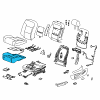 OEM 2015 Chevrolet Suburban Seat Cushion Pad Diagram - 22943727