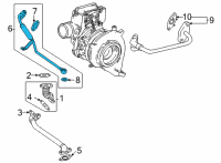 OEM Chevrolet Silverado Pipe Asm-Turbo Oil Feed Diagram - 12641353