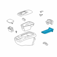 OEM 1999 Chevrolet C2500 Bin, Floor Carpet Umbrella *Medium Gray *Gray Diagram - 12381983