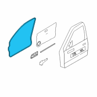 OEM 2003 Nissan Frontier WEATHERSTRIP Front Door RH Diagram - 80830-8Z410