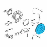 OEM 2017 Cadillac Escalade Rear Brake Rotor Diagram - 23195438