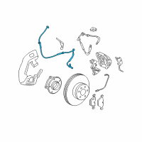 OEM 2014 BMW 750i xDrive Front Abs Wheel Speed Sensor Diagram - 34-52-6-784-902