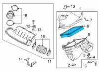 OEM 2022 Nissan Frontier Air Cleaner Element Diagram - 16546-9BT1A