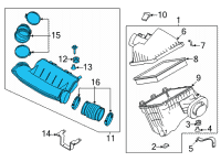 OEM 2021 Nissan Frontier Air Duct Diagram - 16576-9BT1A