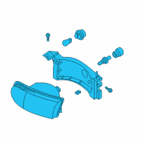OEM 1999 Nissan Quest Passenger Side Headlight Assembly Diagram - B6010-7B000