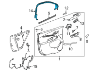 OEM 2022 Chevrolet Bolt EUV Frame Molding Diagram - 42792835