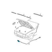 OEM 2004 Nissan Pathfinder Male Assy-Hood Lock Diagram - 65601-2W60A