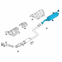 OEM 2020 Hyundai Elantra Rear Muffler Assembly Diagram - 28710-F2400