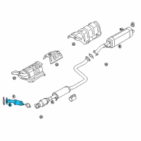 OEM 2017 Hyundai Elantra Front Muffler Assembly Diagram - 28610-F3450