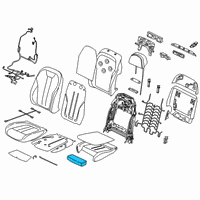 OEM 2020 BMW X6 FOAM PAD FOR THIGH BOLSTER Diagram - 52-10-8-092-772