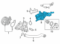 OEM 2018 Honda Accord Case, Thermostat Diagram - 19320-6A0-A01