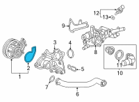 OEM 2018 Honda Civic Pkg, Water Pump Diagram - 19222-59B-003