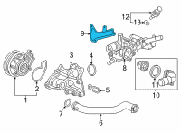 OEM 2018 Honda CR-V Gasket, Thermo Case Diagram - 19321-59B-004