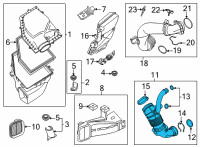 OEM BMW X6 Air Duct Diagram - 13-71-7-643-302