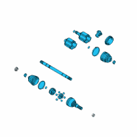 OEM 2004 Pontiac Aztek Front Wheel Drive Shaft Assembly Diagram - 19256585