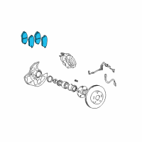 OEM 2003 Lexus IS300 Front Disc Brake Pad Kit Diagram - 04465-22312