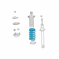 OEM 2014 Lexus LS460 Spring, Coil, Rear Diagram - 48231-50330