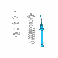 OEM Lexus LS460 Absorber Assy, Shock, Rear LH Diagram - 48540-59055