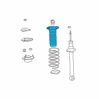 OEM 2008 Lexus LS460 INSULATOR, Rear Coil Spring Diagram - 48257-50030