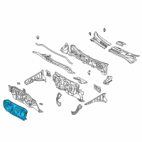 OEM 2000 Toyota Echo Insulator, Dash Panel, Outer Diagram - 55223-52020