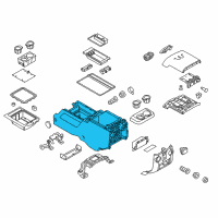 OEM 2014 Ford F-250 Super Duty Console Body Diagram - BC3Z-28045A36-AB