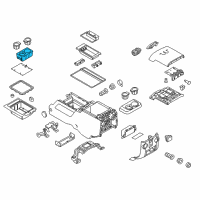 OEM 2014 Ford F-250 Super Duty Cup Holder Diagram - BC3Z-7813562-AA