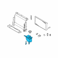 OEM BMW 545i Cooling Water Expansion Tank Diagram - 17-13-7-542-986