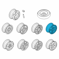 OEM 2009 Chrysler Sebring Aluminum Wheel Diagram - 1AN33PAKAA