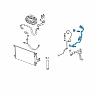 OEM 2008 Chevrolet Uplander Evaporator Hose Diagram - 15913003