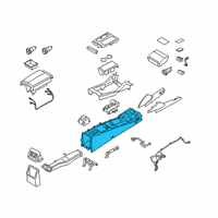 OEM 2020 Kia K900 Console Assembly-Floor Diagram - 84610J6100RBQ