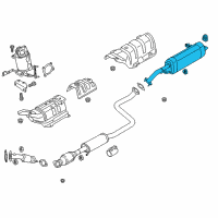 OEM 2020 Hyundai Elantra Rear Muffler Assembly Diagram - 28710-F3600